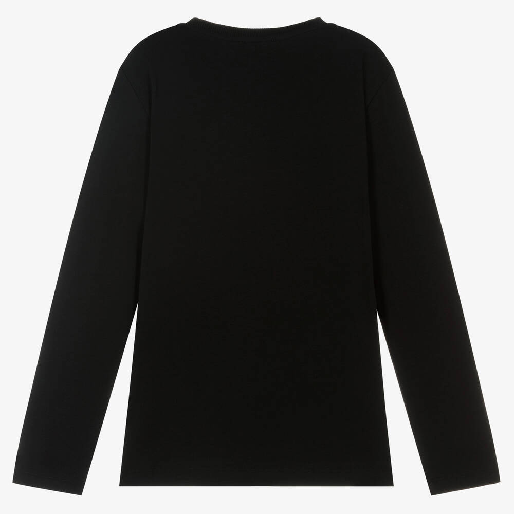 Moschino Kid-Teen-توب تينز قطن جيرسي لون أسود | Childrensalon Outlet