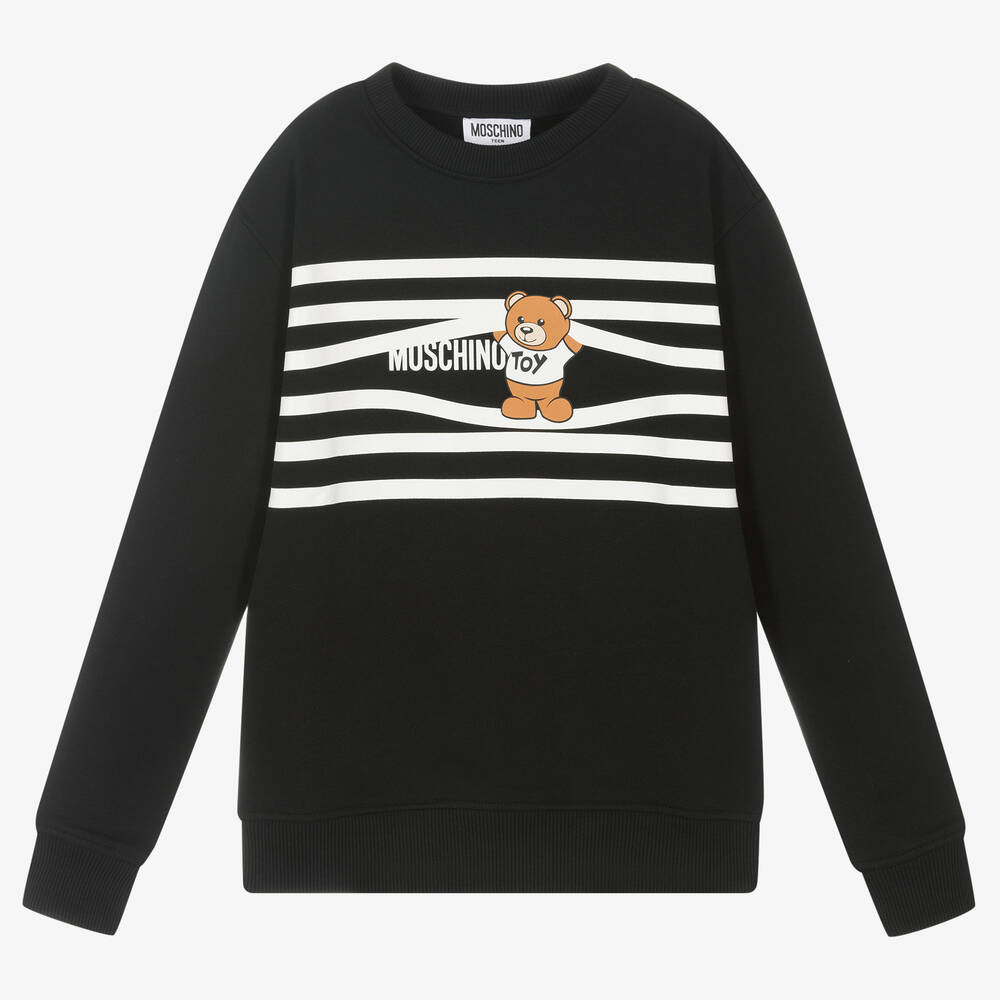 Moschino Kid-Teen - Sweat noir Nounours Ado | Childrensalon