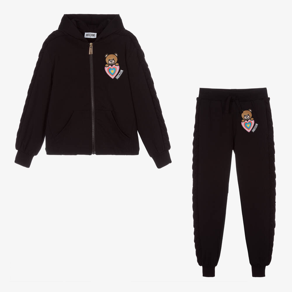 Moschino Kid-Teen - Teen Black Teddy Tracksuit | Childrensalon