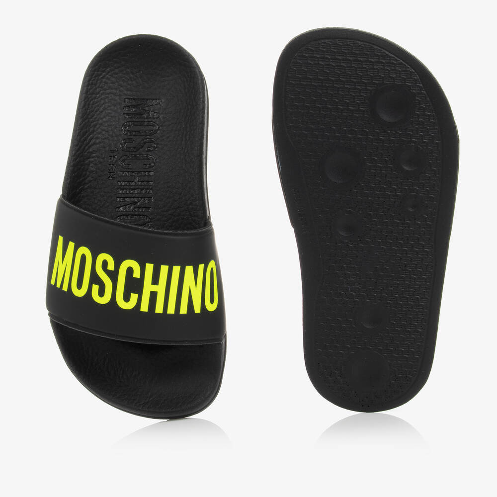 moschino sliders black