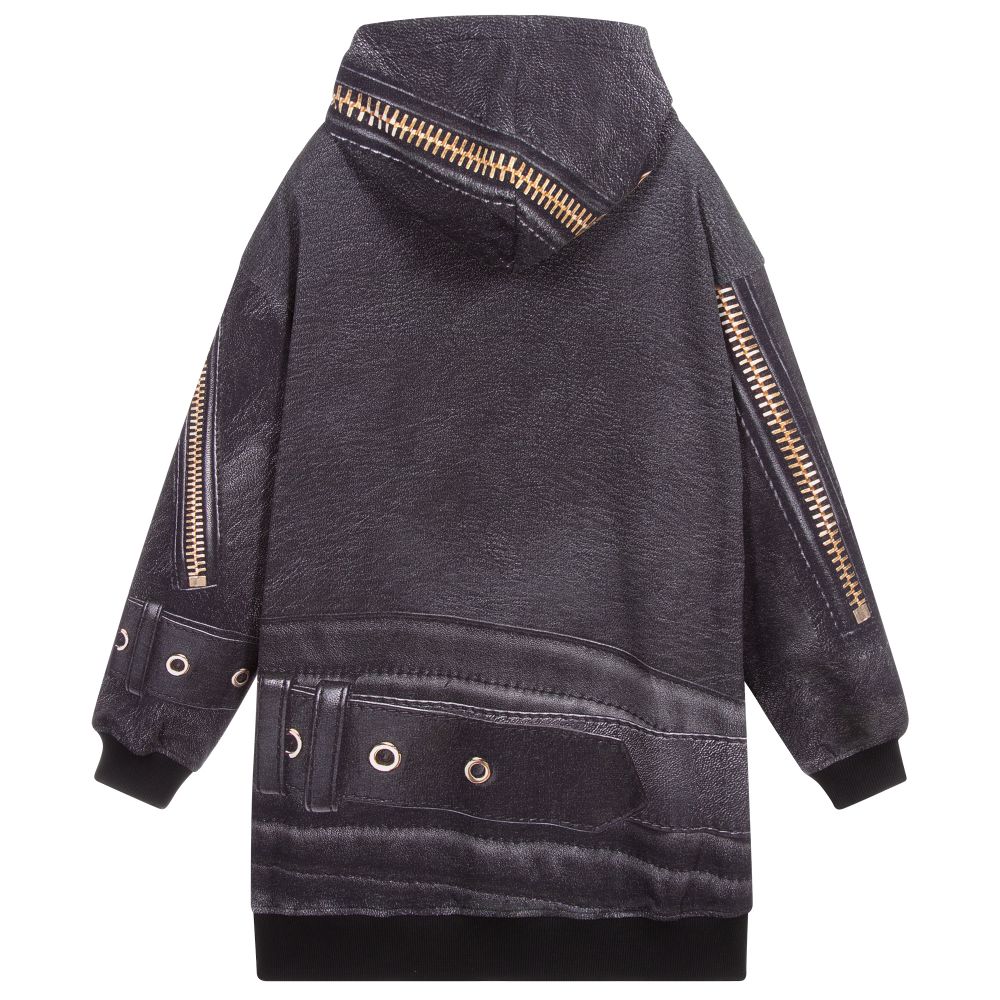 Moschino Kid-Teen-Teen Black Zipped Logo Dress | Childrensalon Outlet