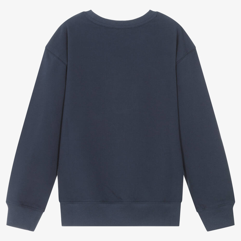 Moschino Kid-Teen-Teen Blue Bouclé Teddy Bear Sweatshirt | Childrensalon Outlet