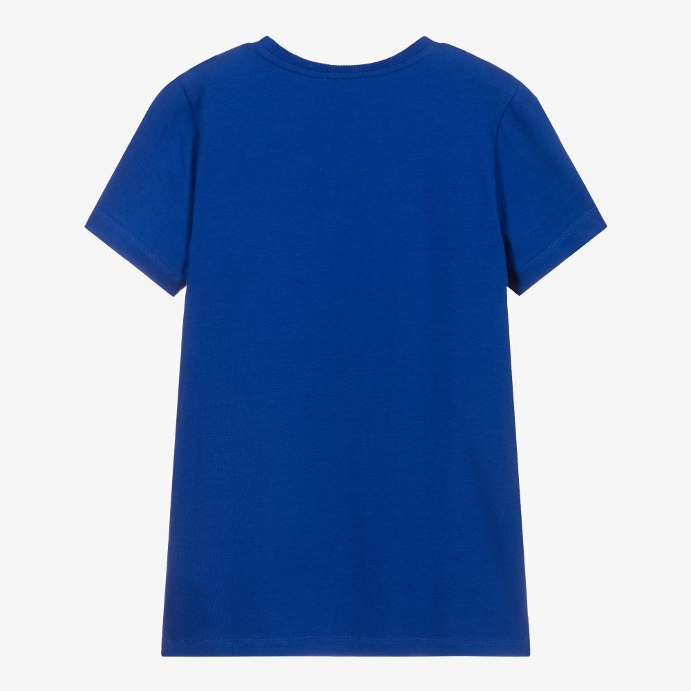 Moschino Kid-Teen-تيشيرت تينز قطن جيرسي لون أزرق | Childrensalon Outlet