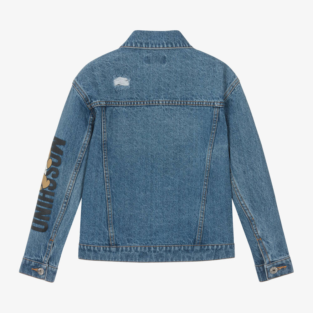 Moschino bear denim jacket sale
