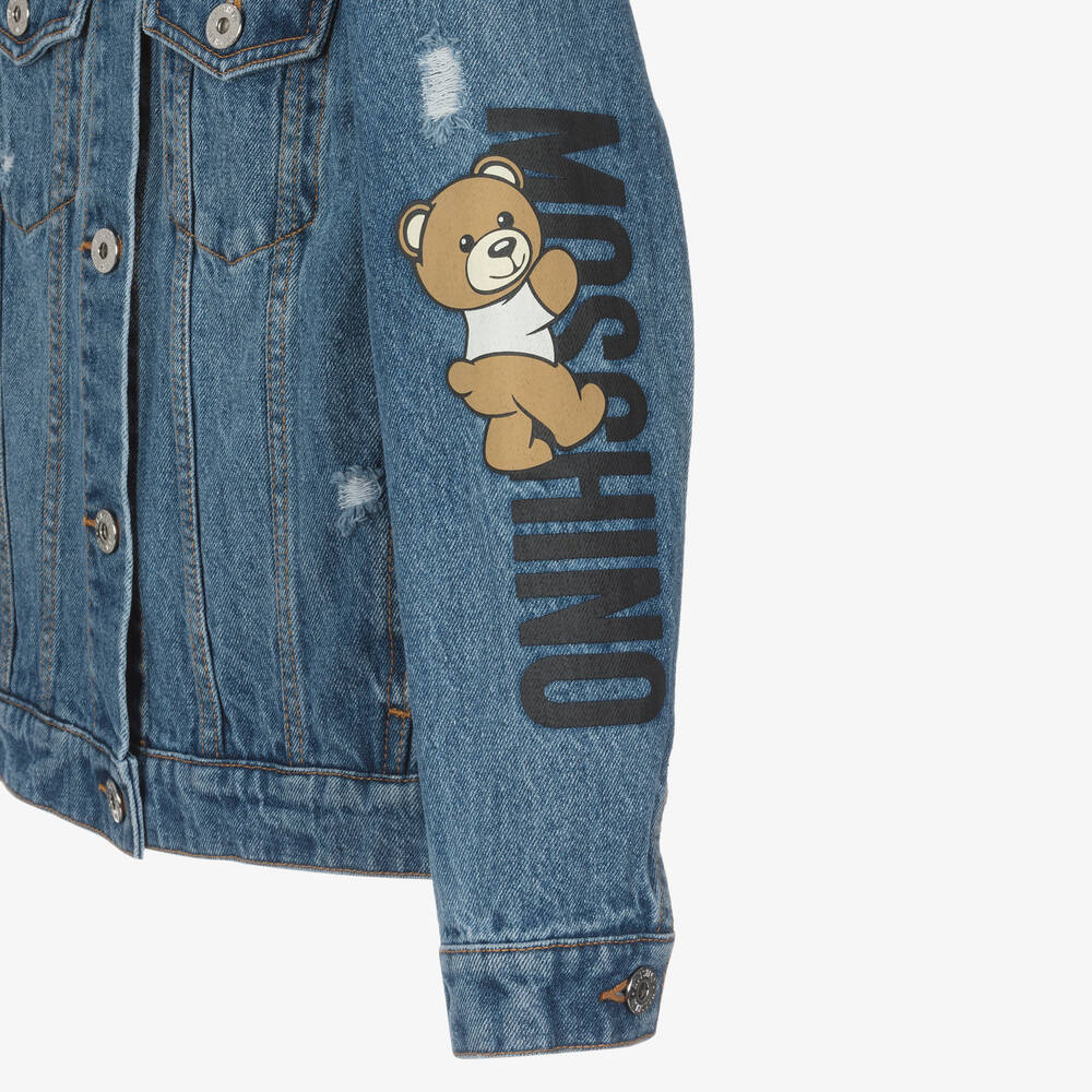 Moschino bear denim jacket sale