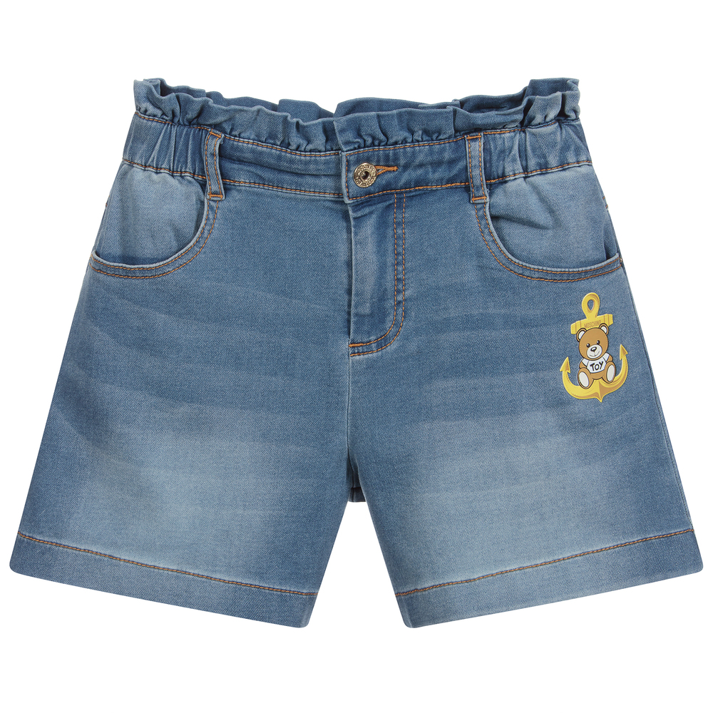 Moschino Kid-Teen - Short bleu en jersey Ado | Childrensalon