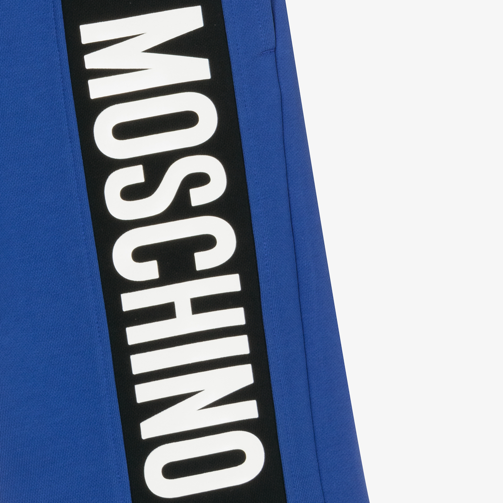 Moschino Kid-Teen-Teen Blue Logo Shorts | Childrensalon Outlet