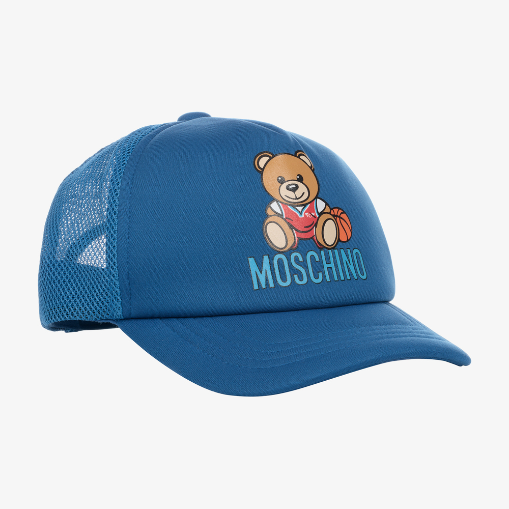 Moschino Kid-Teen - Teen Blue Teddy Bear Logo Cap | Childrensalon