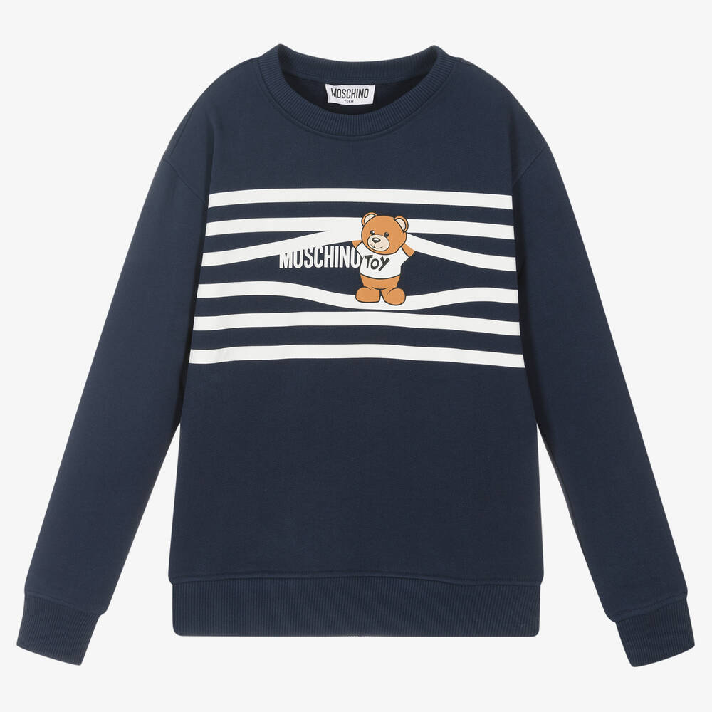 Moschino Kid-Teen - Teen Blue Teddy Sweatshirt | Childrensalon