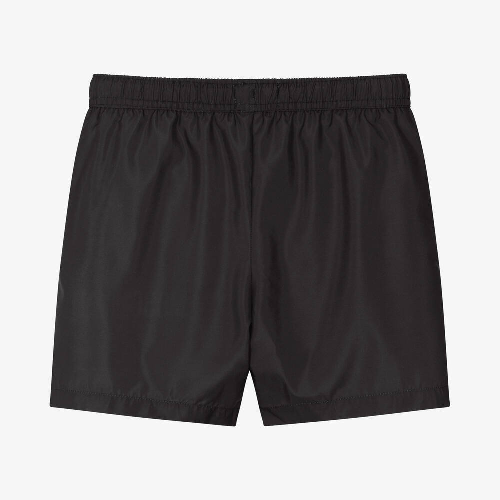Moschino Kid-Teen-Teen Boys Black Double Smiley Logo Swim Shorts | Childrensalon Outlet