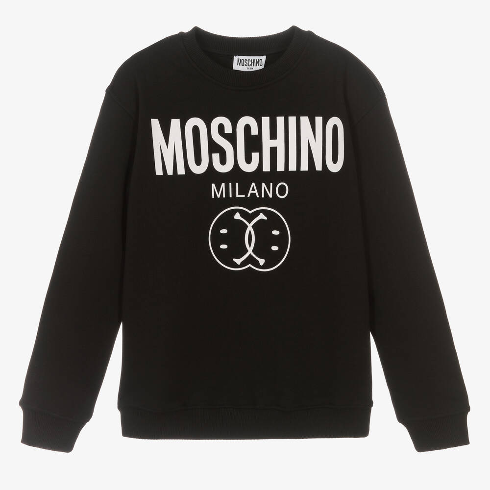 Moschino Kid-Teen - Teen Double Smiley Sweatshirt schw. | Childrensalon