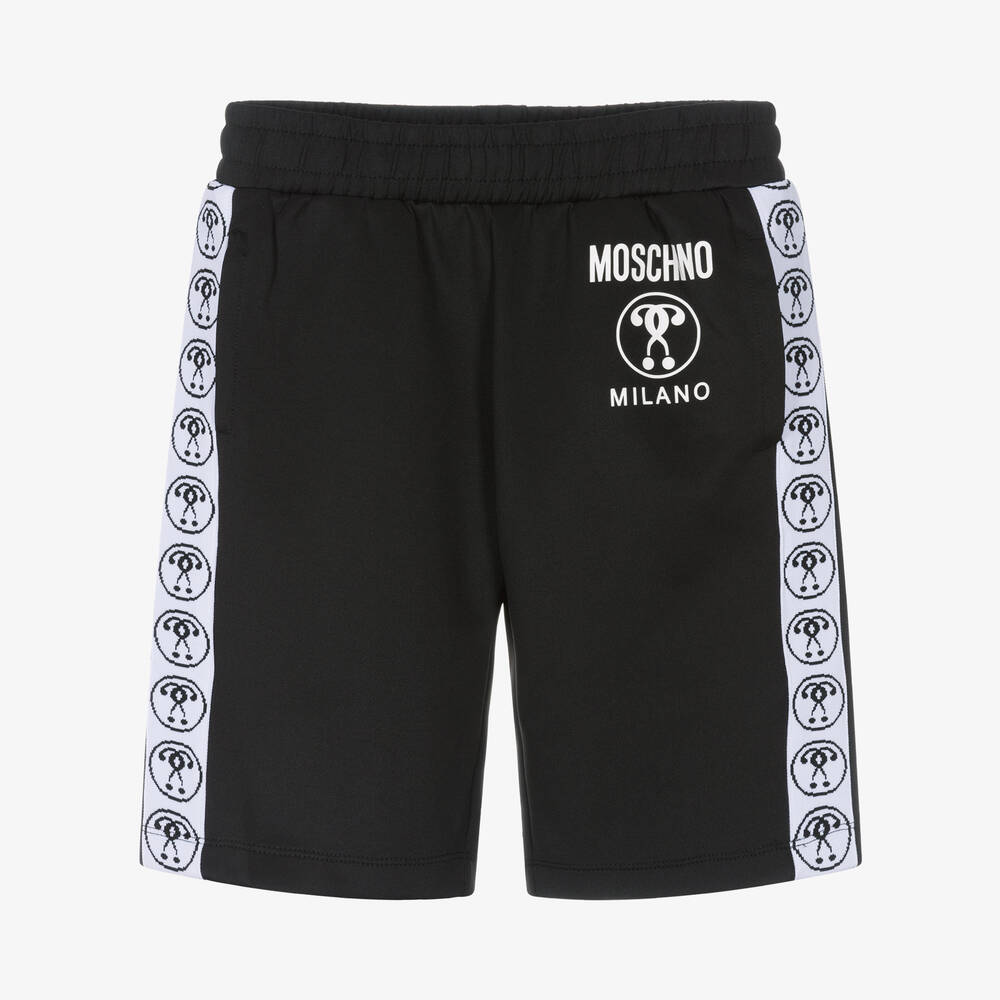 Moschino Kid-Teen - Short noir en jersey ado garçon | Childrensalon