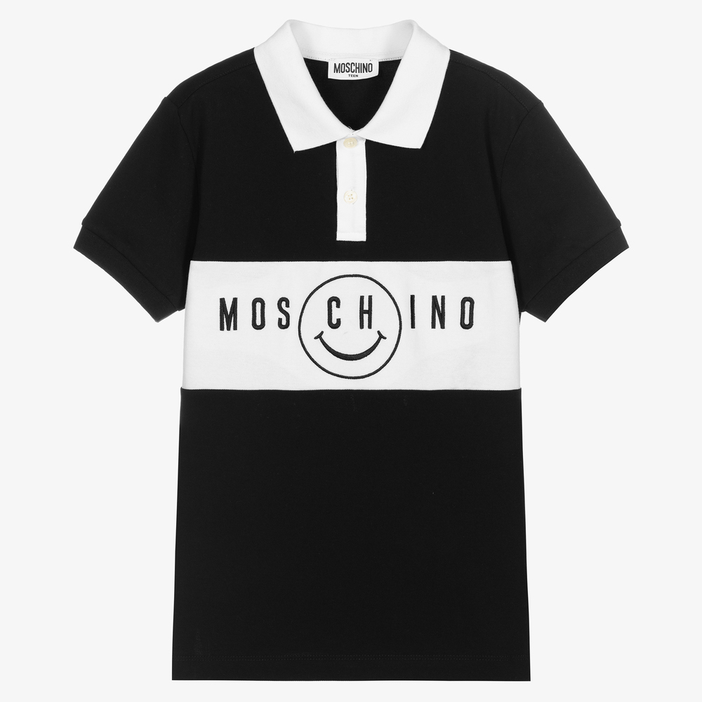 Moschino black deals polo shirt