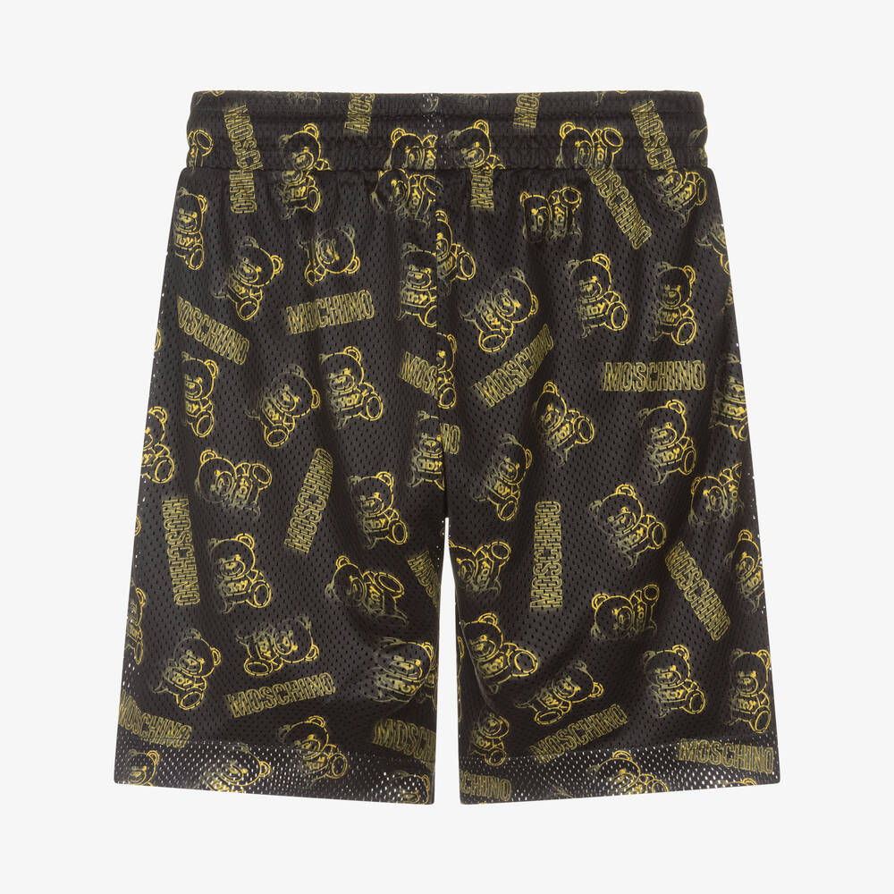 Moschino Kid-Teen-Teen Boys Black Teddy Bear Logo Shorts | Childrensalon Outlet