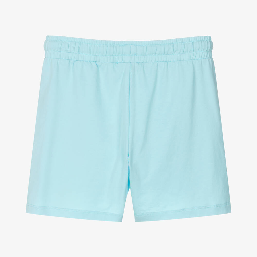 Moschino Kid-Teen-Teen Boys Blue Cotton Logo Shorts | Childrensalon Outlet