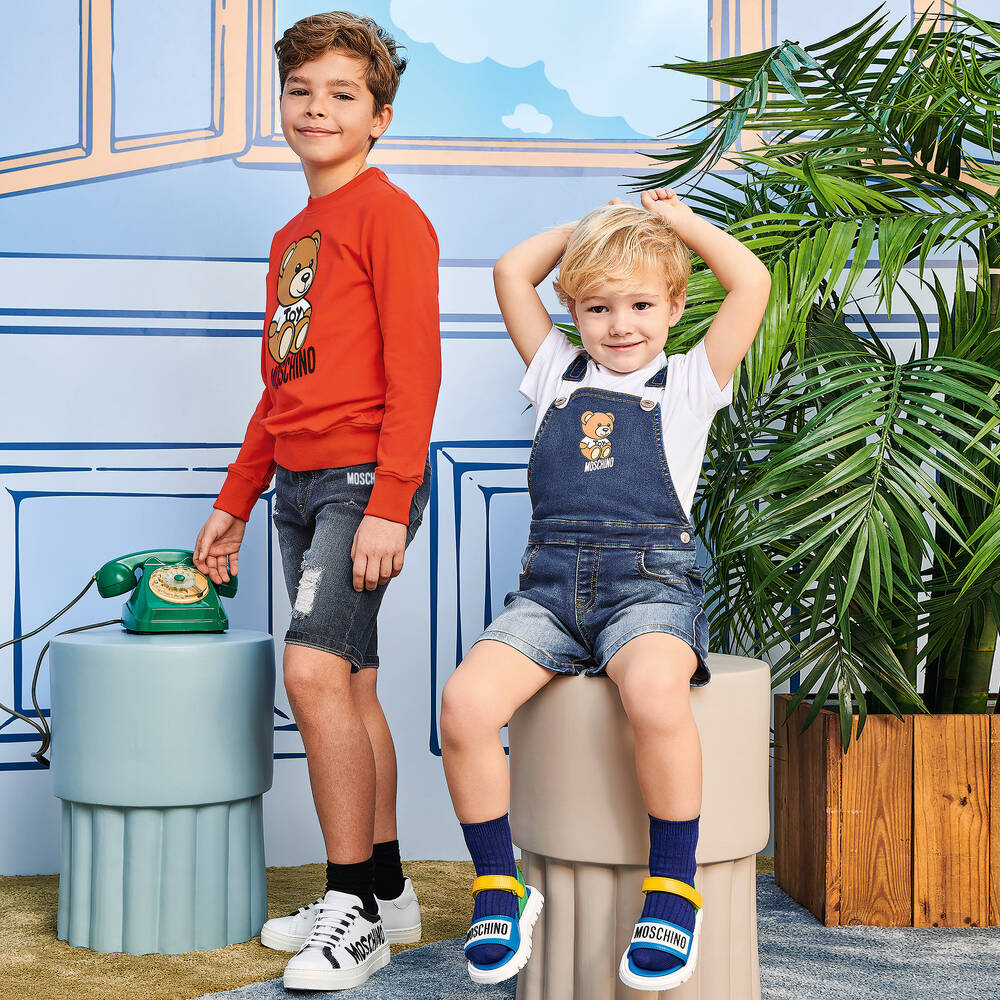 Moschino Кид-Тин-Синие джинсовые шорты | Childrensalon Outlet