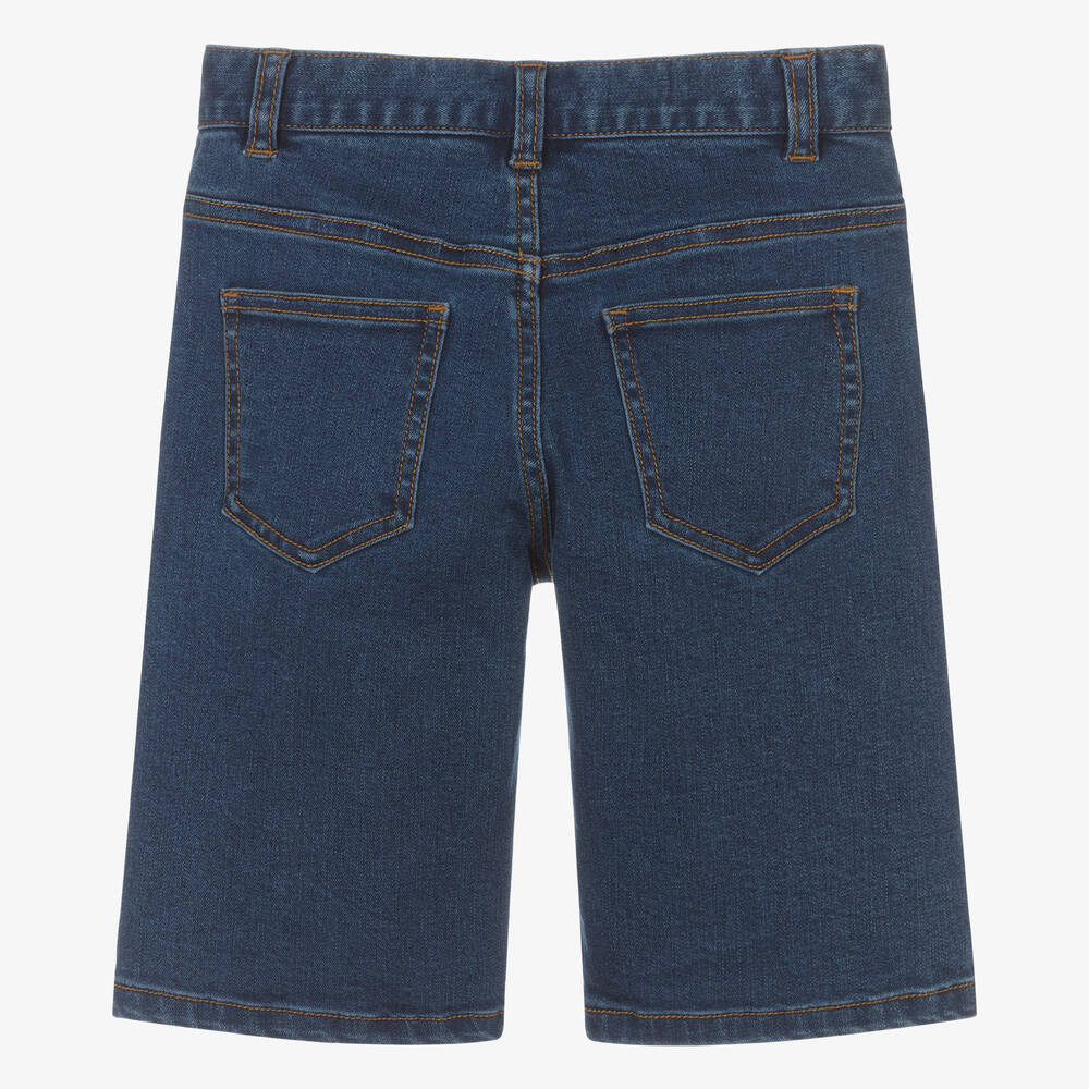 موسكينو Kid-Teen-شورت قطن دنيم لون أزرق للمراهقين | Childrensalon Outlet