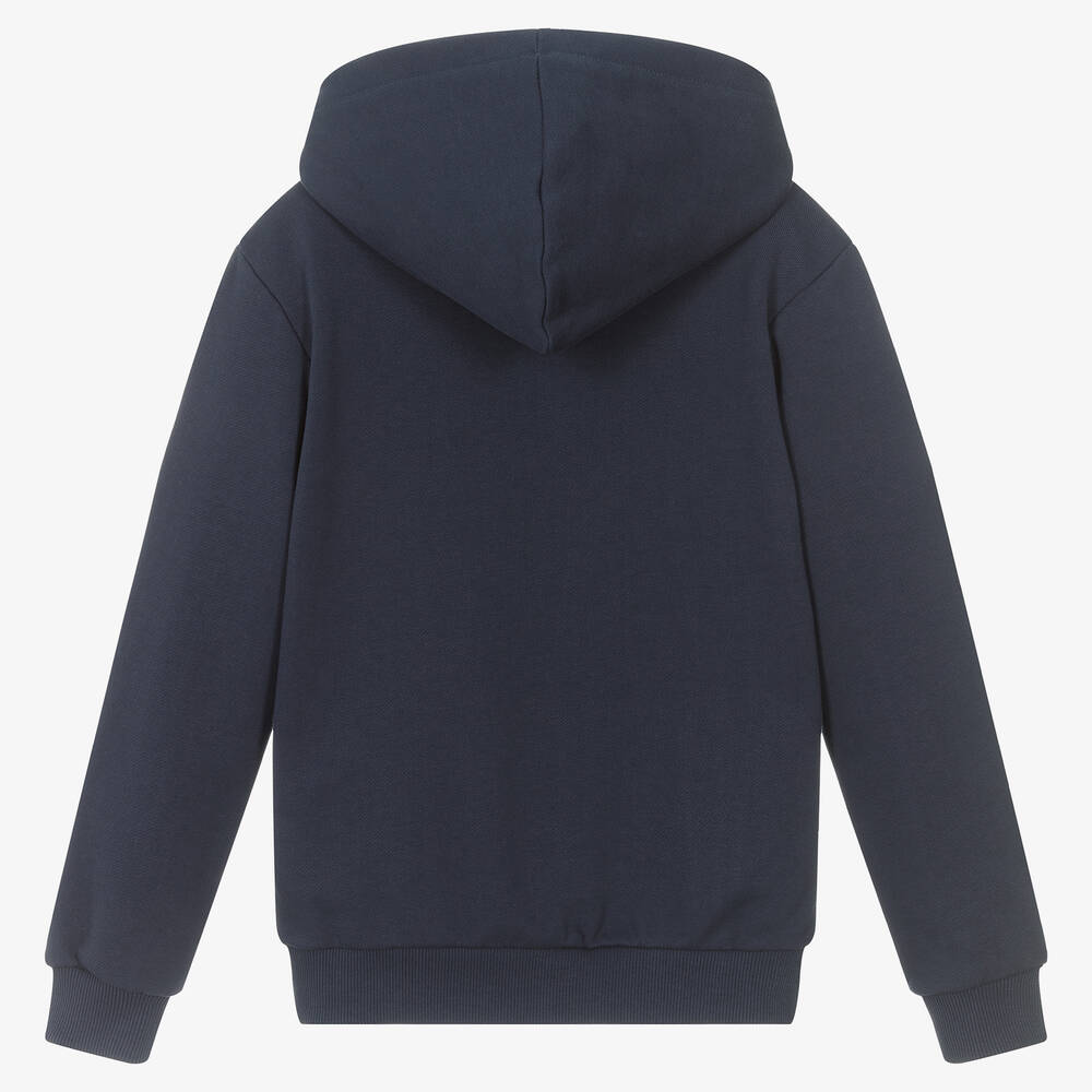Moschino Kid Teen Teen Boys Blue Teddy Bear Logo Hoodie