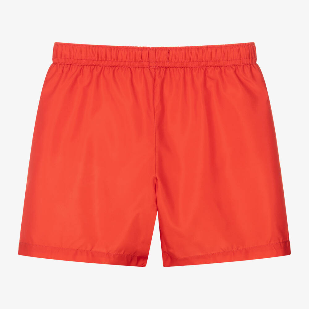 Moschino Kid Teen Teen Boys Red Teddy Bear Logo Swim Shorts