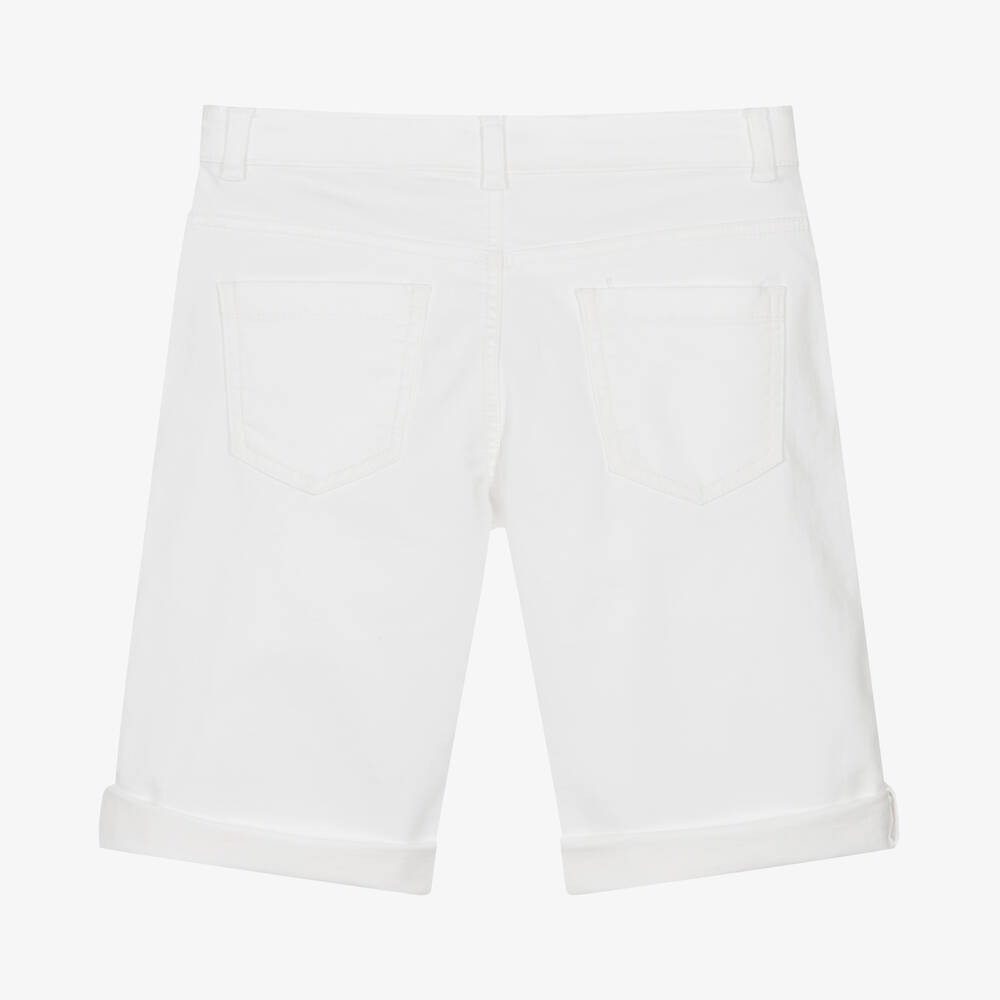 Moschino Кид-Тин-Белые хлопковые шорты | Childrensalon Outlet