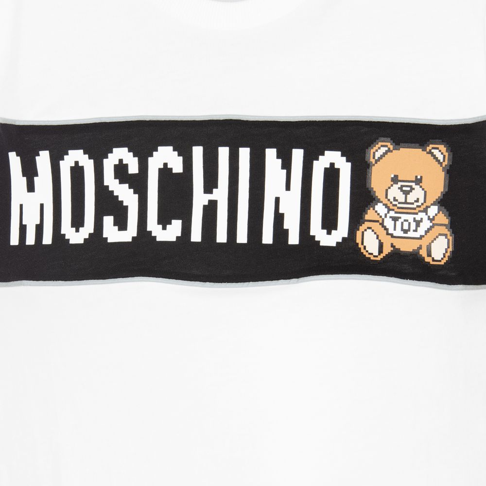 Moschino Кид-Тин-Белая футболка для мальчиков-подростков | Childrensalon Outlet