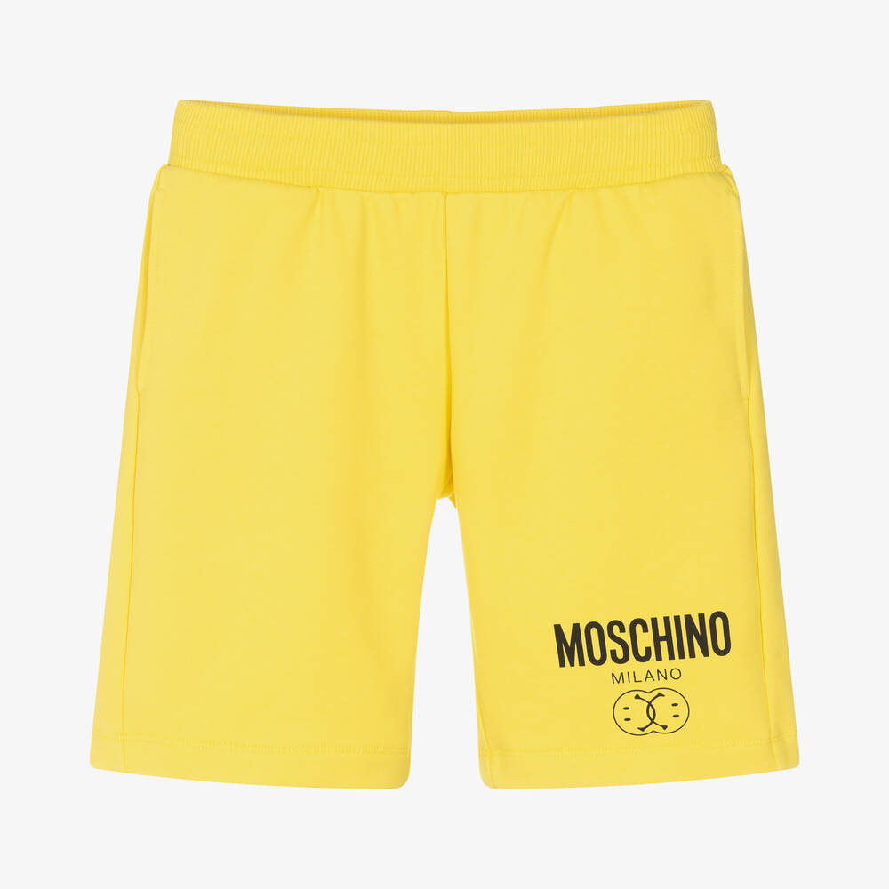 Moschino Kid-Teen - Gelbe Teen Double Smiley Shorts (J) | Childrensalon