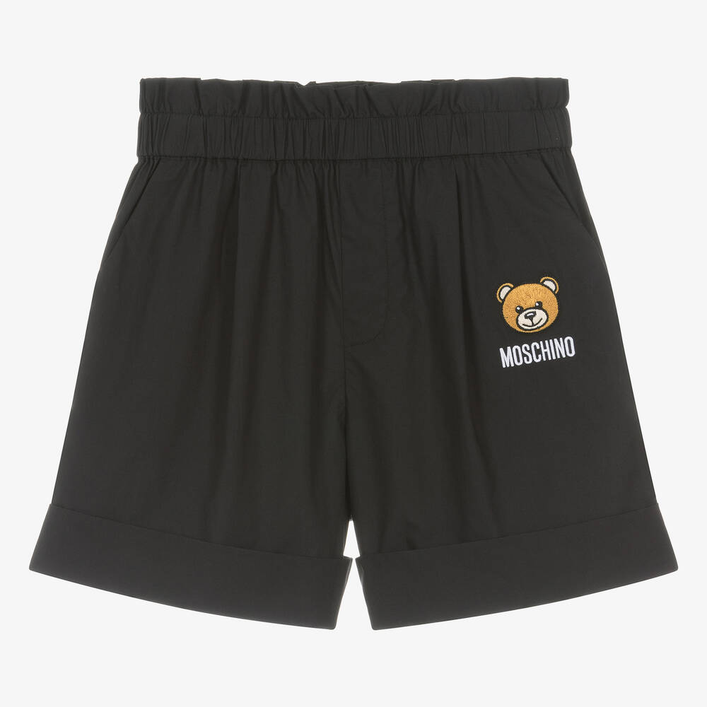 Girls black cotton shorts sale