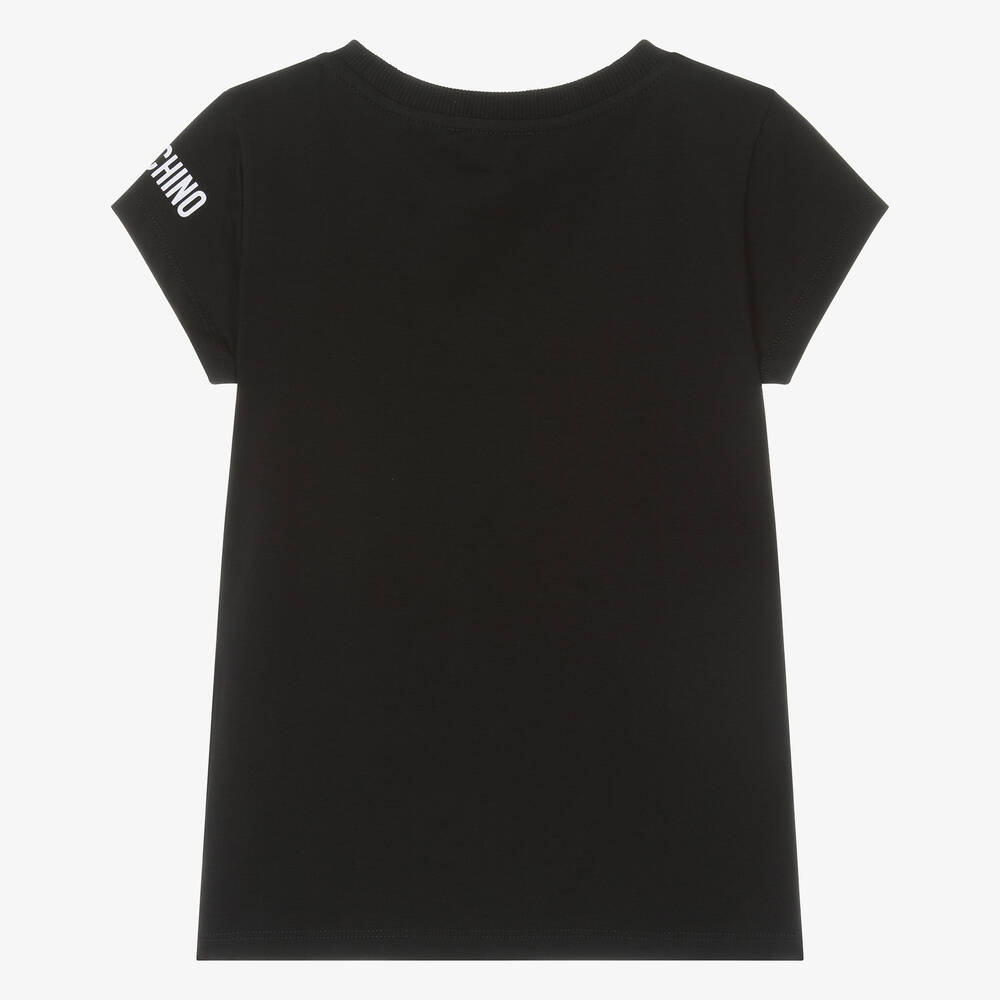 Moschino Kid-Teen-Teen Girls Black Cotton T-Shirt | Childrensalon Outlet
