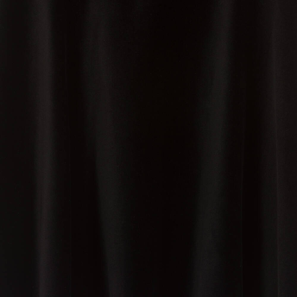 Moschino Кид-Тин-Черное платье из хлопкового бархата с медвежонком | Childrensalon Outlet