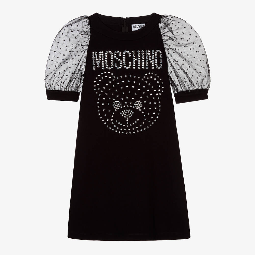 Moschino Kid-Teen - Schwarzes Teen Jerseykleid (M) | Childrensalon