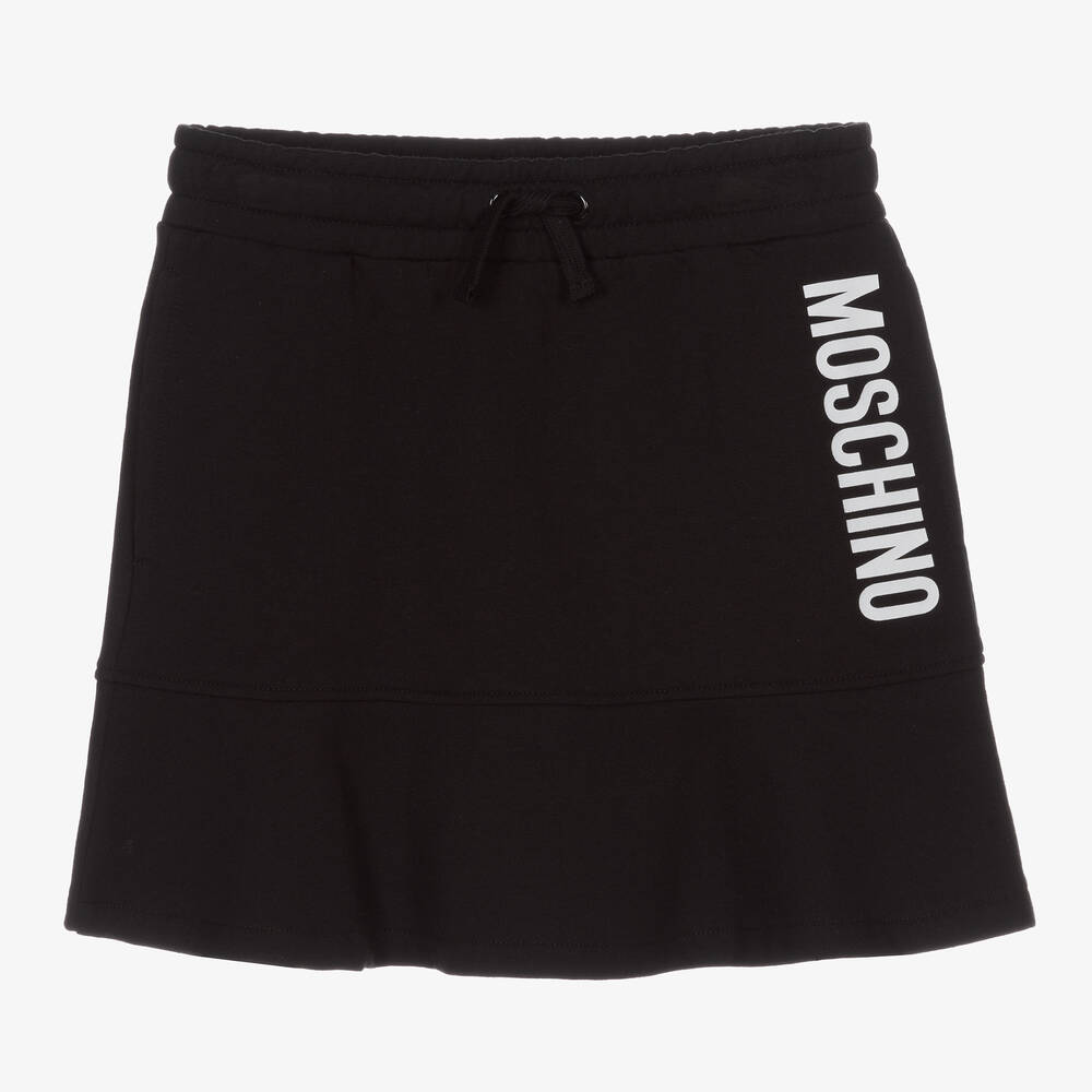 Moschino Kid-Teen-Teen Girls Black Logo Skirt | Childrensalon Outlet