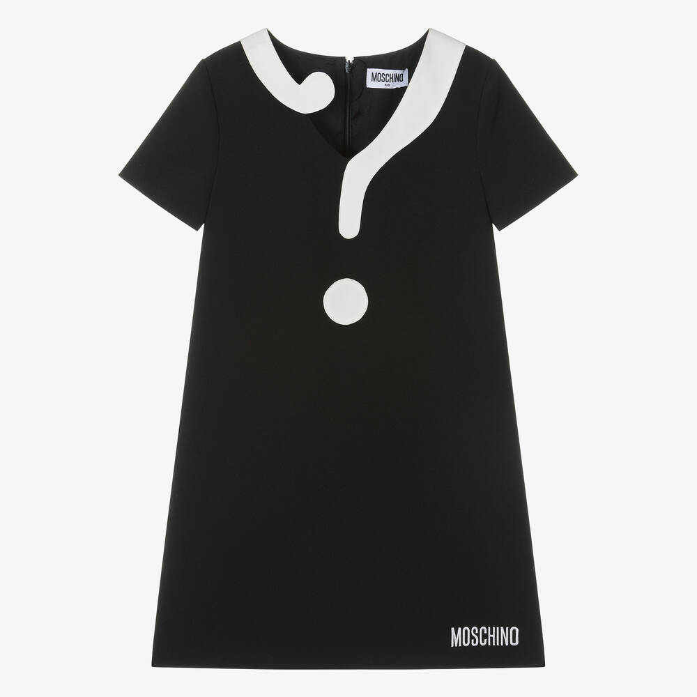 Moschino Kid-Teen-Teen Girls Black Question Mark Dress | Childrensalon Outlet