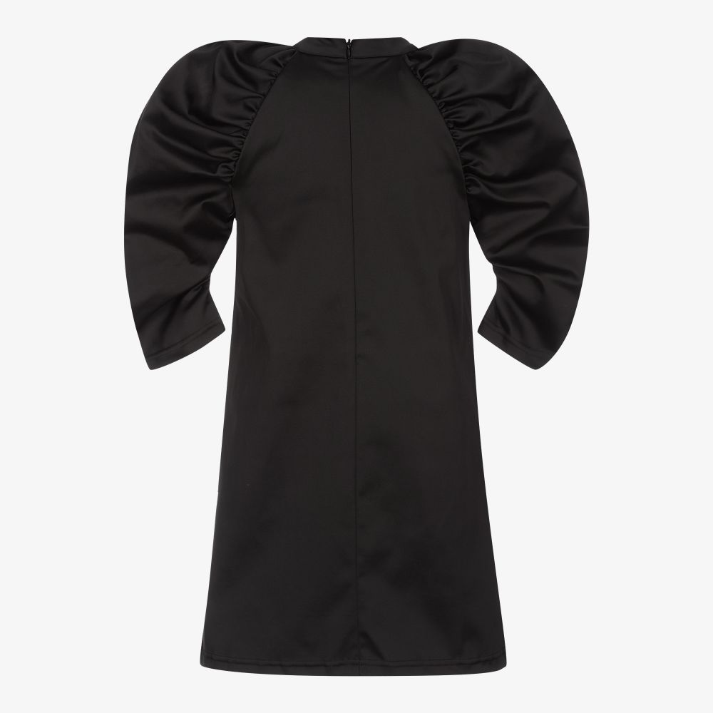 Moschino Kid-Teen-Teen Girls Black Satin Dress | Childrensalon Outlet