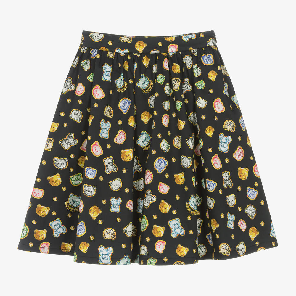 Moschino Kid-Teen-Teen Girls Black Teddy Bear Gems Skirt | Childrensalon Outlet