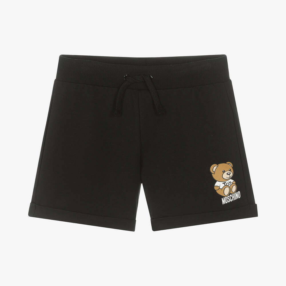 Moschino Kid-Teen - Schwarze Teen Shorts mit Teddy (M) | Childrensalon