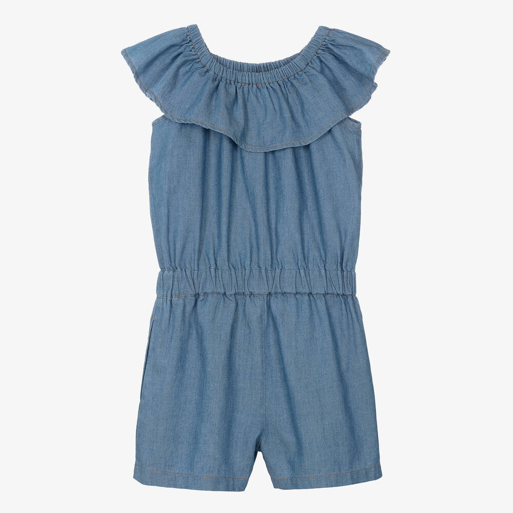 موسكينو Kid-Teen-بلاي سوت قطن شامبري لون أزرق للمراهقات | Childrensalon Outlet