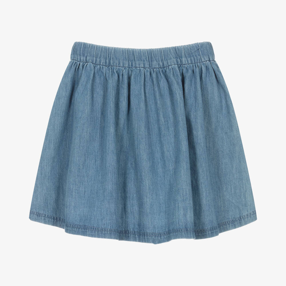 Moschino Кид-Тин-Голубая юбка из шамбре | Childrensalon Outlet