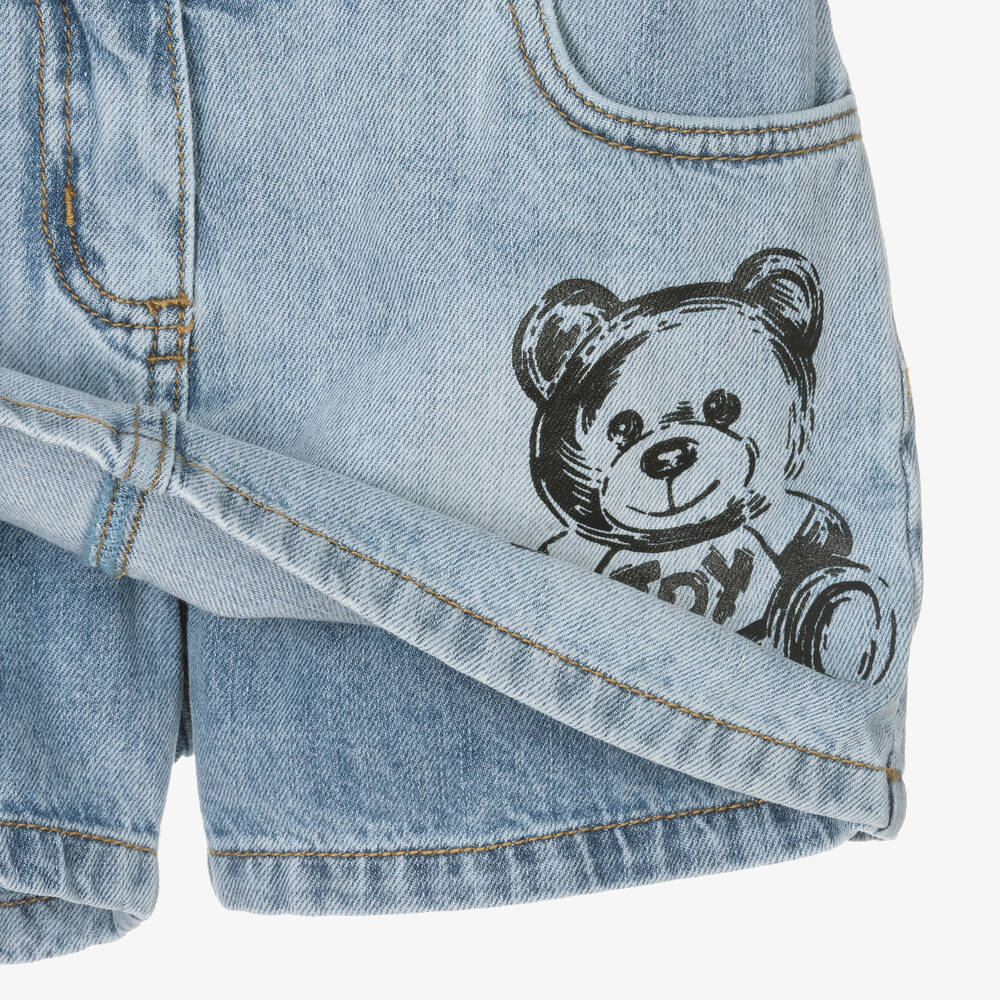 Moschino Kid-Teen-Teen Girls Blue Denim Skort | Childrensalon Outlet