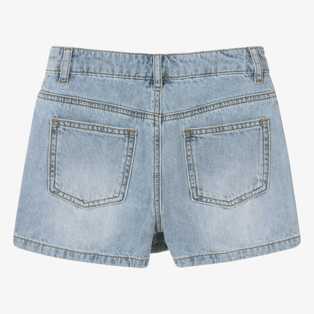 Moschino Kid-Teen-Teen Girls Blue Denim Skort | Childrensalon Outlet
