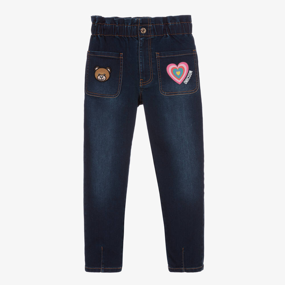 Moschino Kid-Teen - Teen Girls Blue Teddy Jeans | Childrensalon