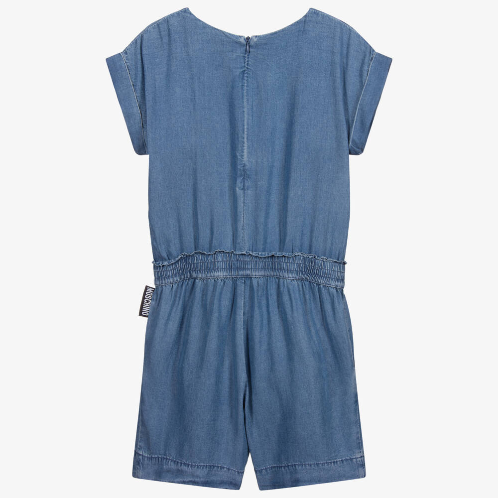 Moschino Kid-Teen-جمبسوت تينز بناتي شامبري لون أزرق | Childrensalon Outlet