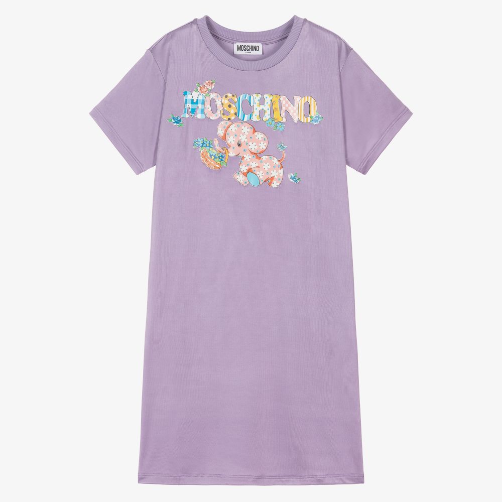 Moschino Kid-Teen - Платье со слоном для девочек-подростков | Childrensalon