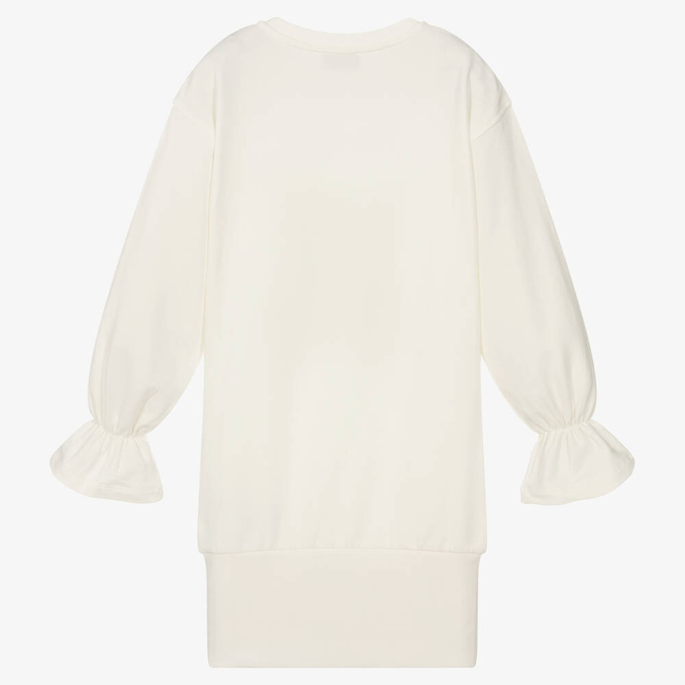 موسكينو Kid-Teen-فستان تينز بناتي قطن جيرسي لون عاجي | Childrensalon Outlet