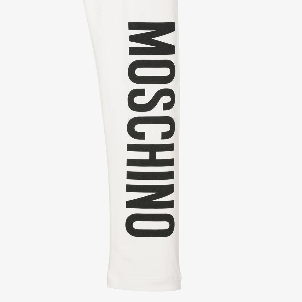 Moschino Кид-Тин-Кремовые легинсы для девочек-подростков | Childrensalon Outlet