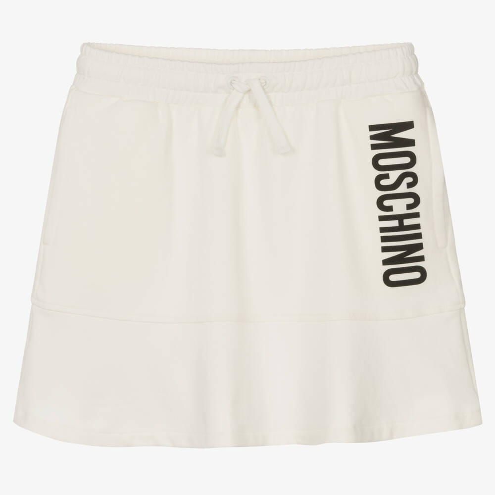 Moschino Kid-Teen - Кремовая юбка для девочек-подростков | Childrensalon