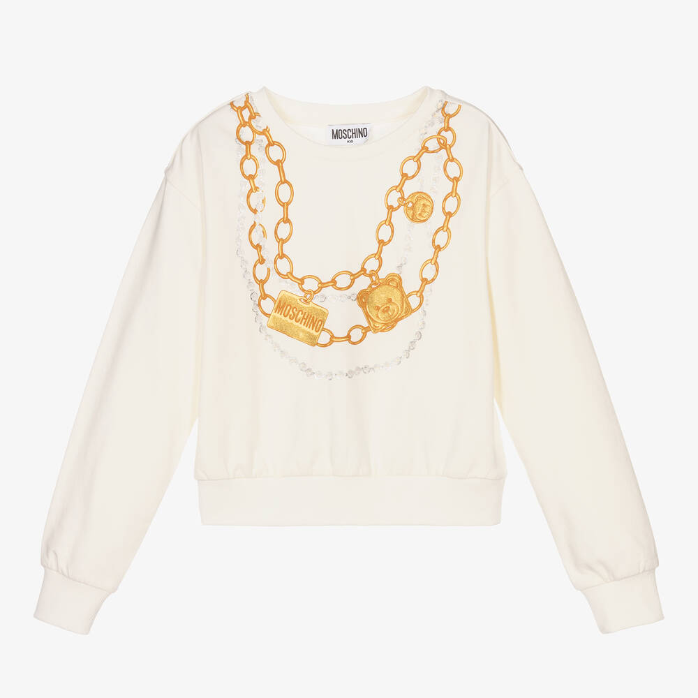 Moschino Kid-Teen - Teen Girls Ivory Sweatshirt | Childrensalon