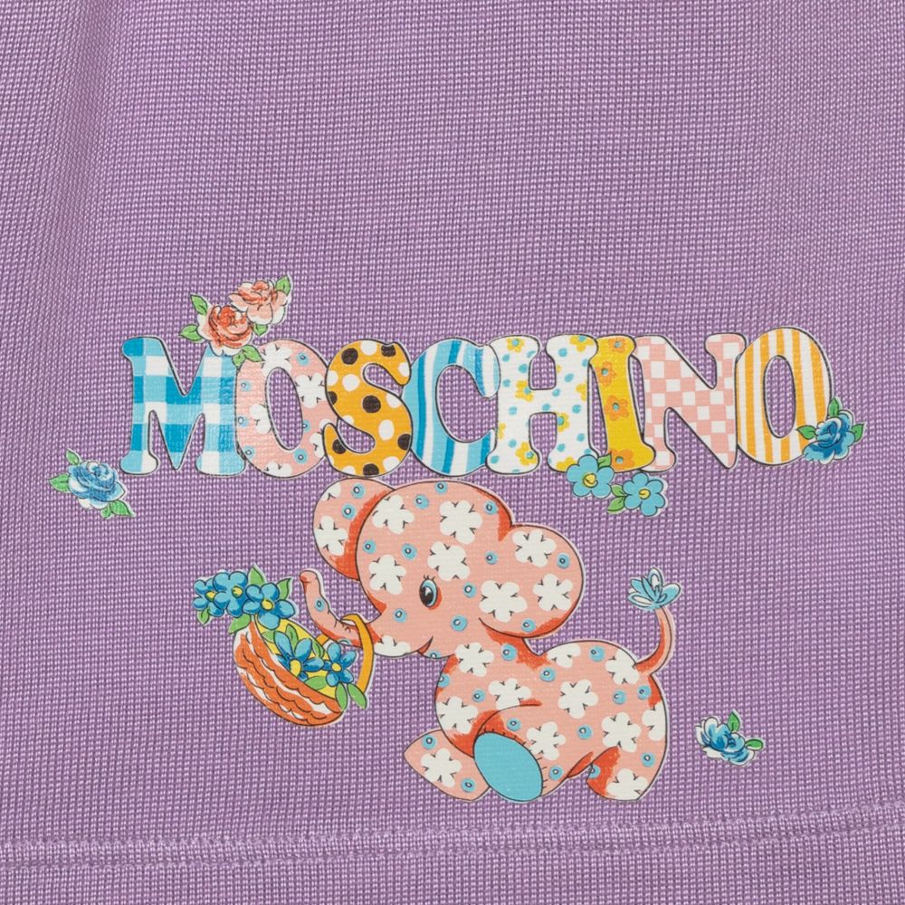 موسكينو Kid-Teen-شورت تينز بناتي مزيج قطن وفيسكوز جيرسي لون بنفسجي | Childrensalon Outlet