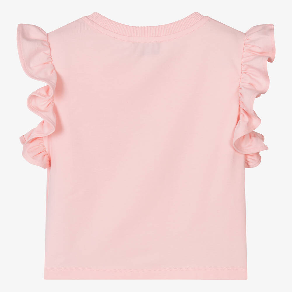 Moschino Kid-Teen-تيشيرت بطبعة فلامينجو قطن جيرسي لون زهري | Childrensalon Outlet