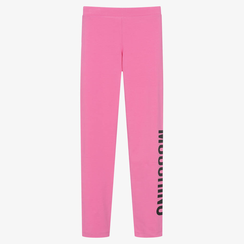 Moschino Kid-Teen - Teen Girls Pink Cotton Leggings | Childrensalon