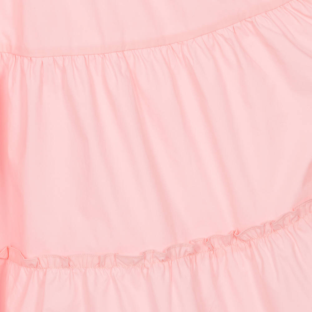 Moschino Kid-Teen-Teen Girls Pink Cotton Midi Dress | Childrensalon Outlet